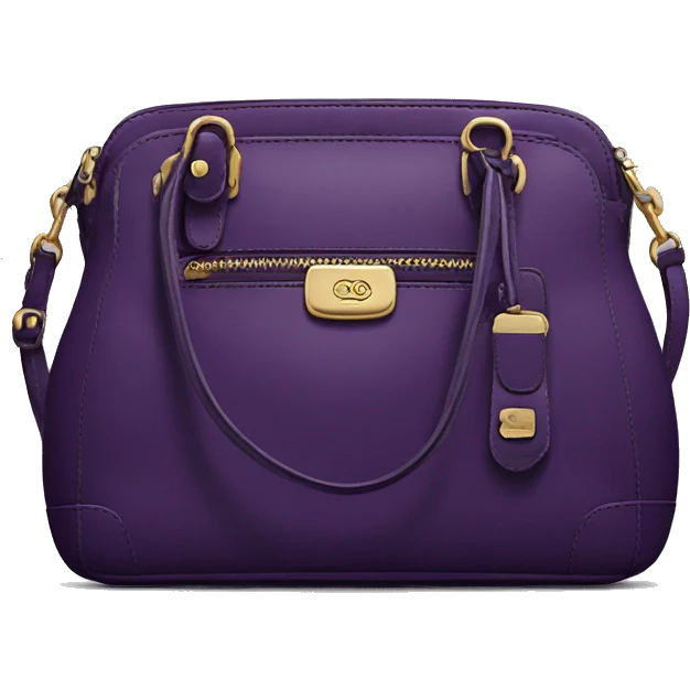 Dark purple coach purse emoji