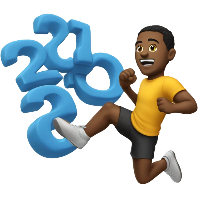 2025 kicking out 2024 emoji
