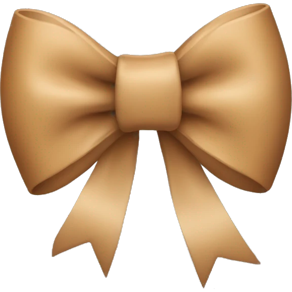 light brown bow emoji