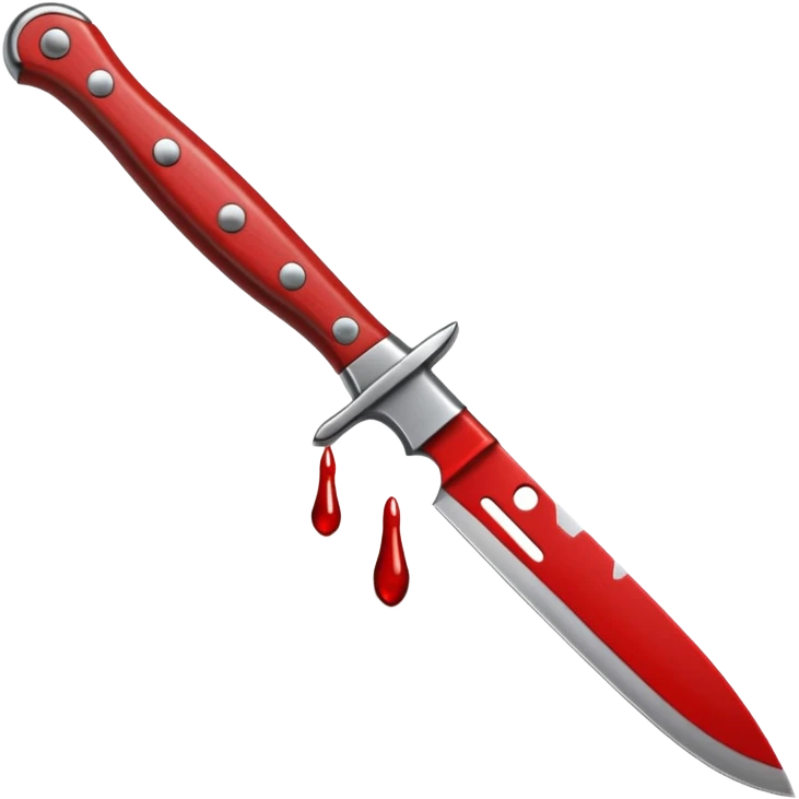 cuchillo negro con gotas de sangre emoji