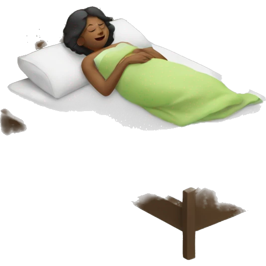 A woman sleeping in bed  emoji