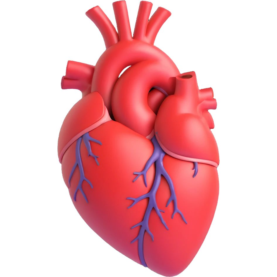 An anatomic heart emoji
