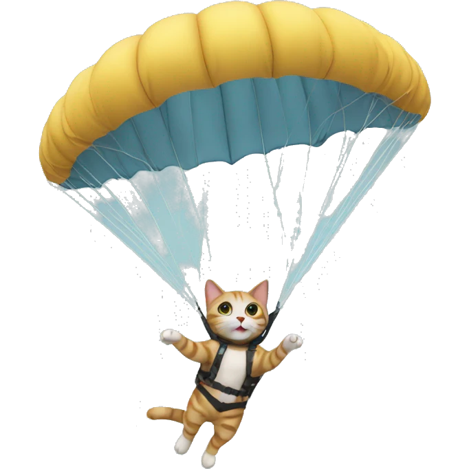 Parachuting cat  emoji