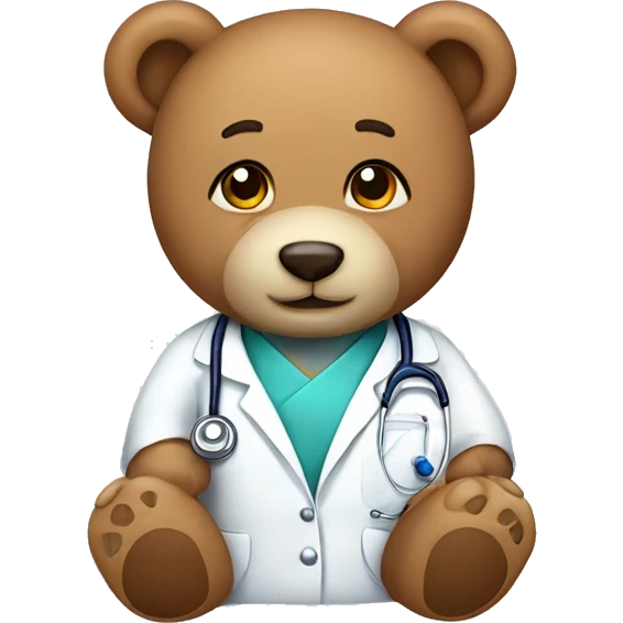 cute doctor teddy bear emoji
