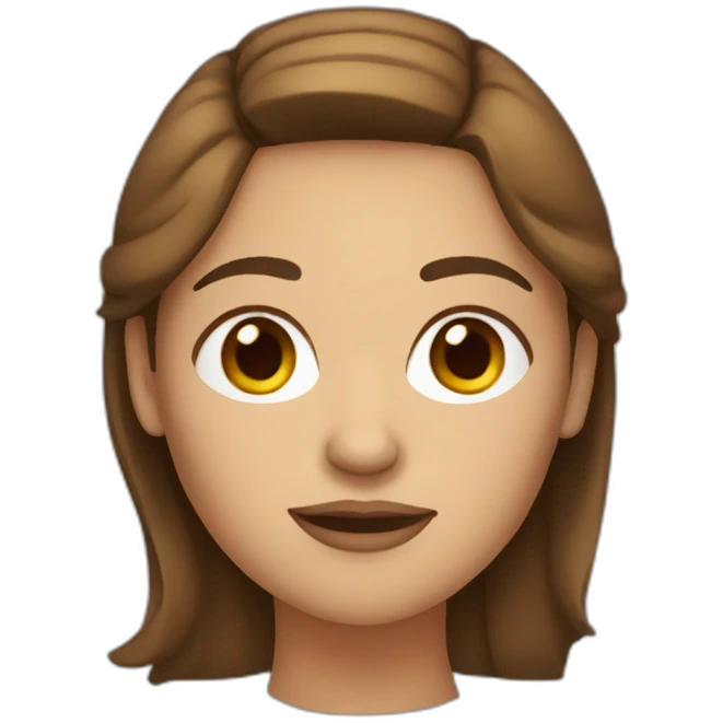 White mexican woman with brown hair and freckles  emoji