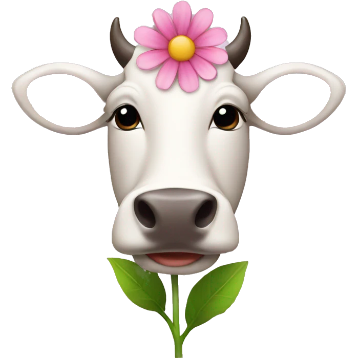 cow with flower emoji
