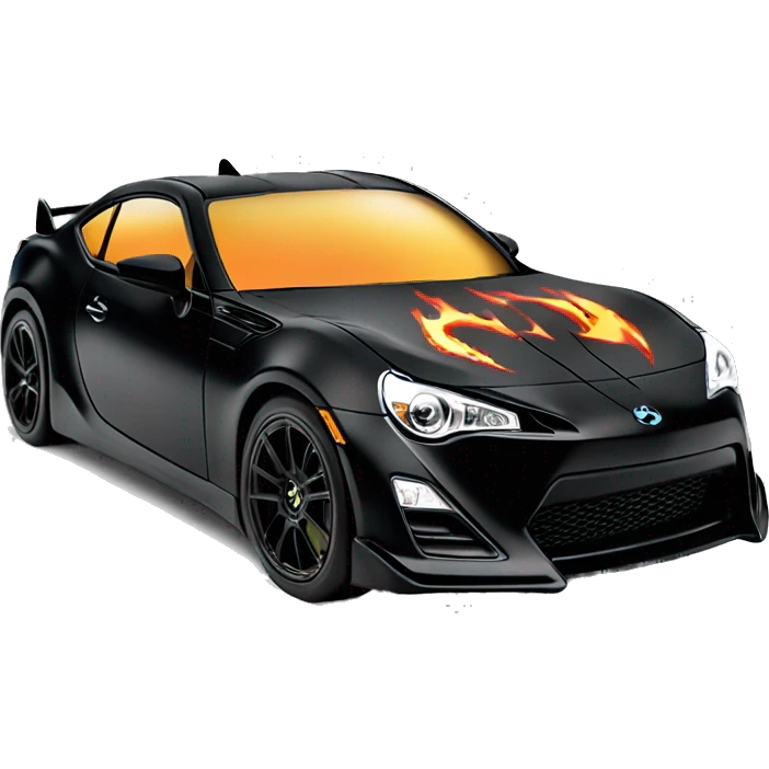 Batman themed toy Scion FR-S with hot rod flames  emoji