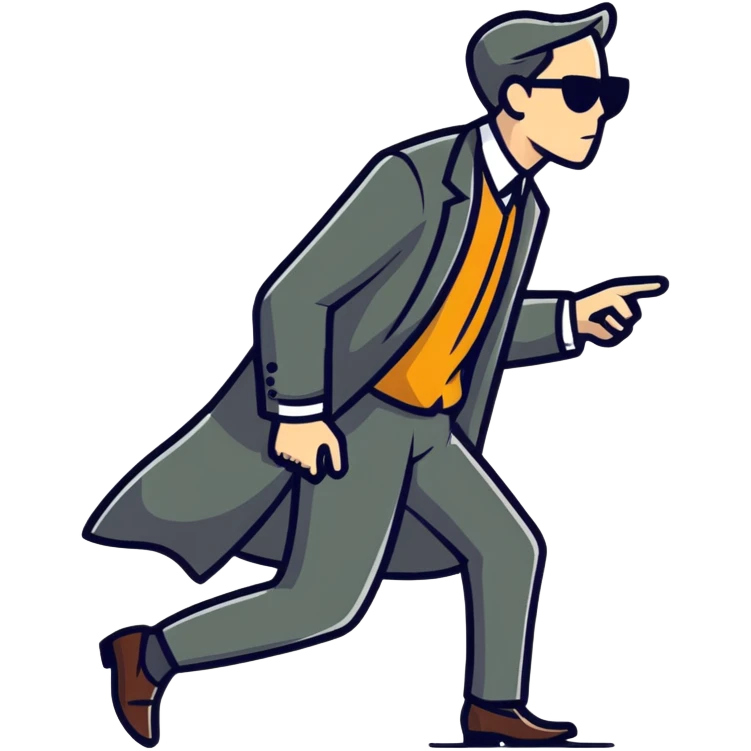 Person in fancy clothes sneaking into wedding party emoji