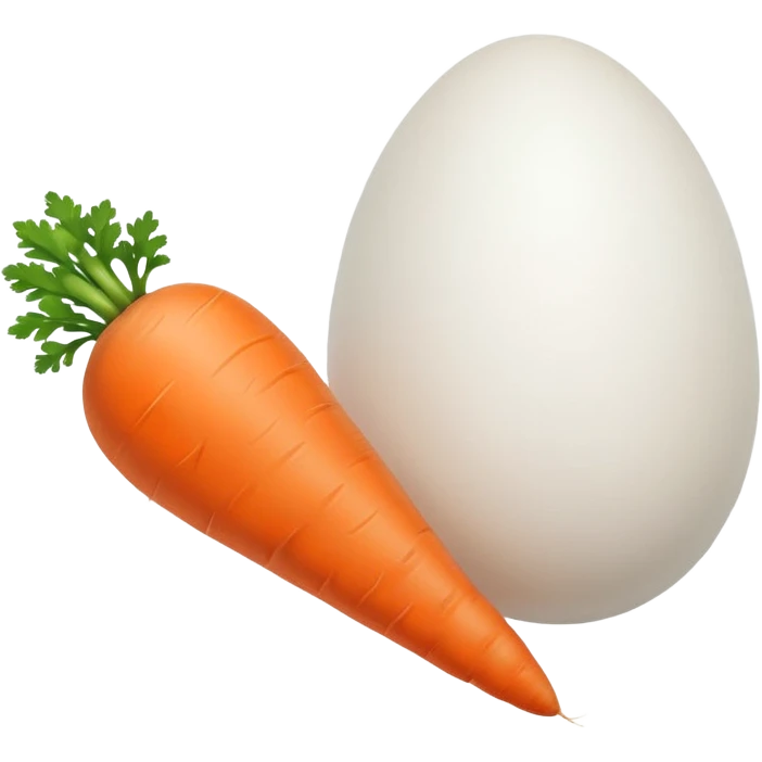 Make a egg and carrot emoji emoji