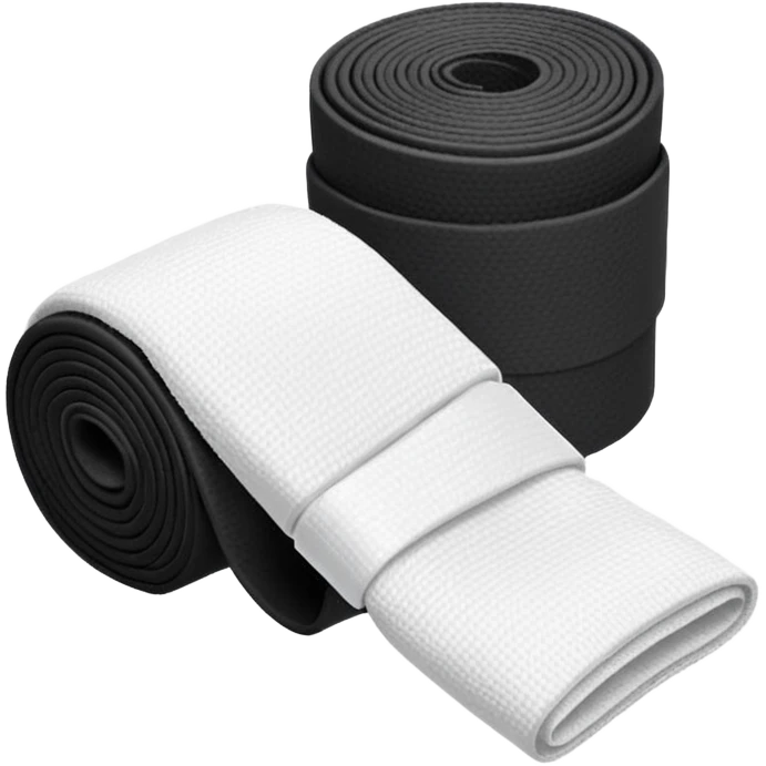 boxing hand wraps object icon, rolled athletic bandage for hands, white fabric texture, sporty combat gear, clean detailed look, 3D cartoon, mobile game icon style, centered, clean background, no text, no watermark
 emoji