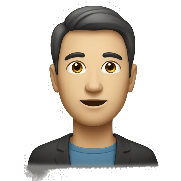 Un homme avec une tête triangle emoji