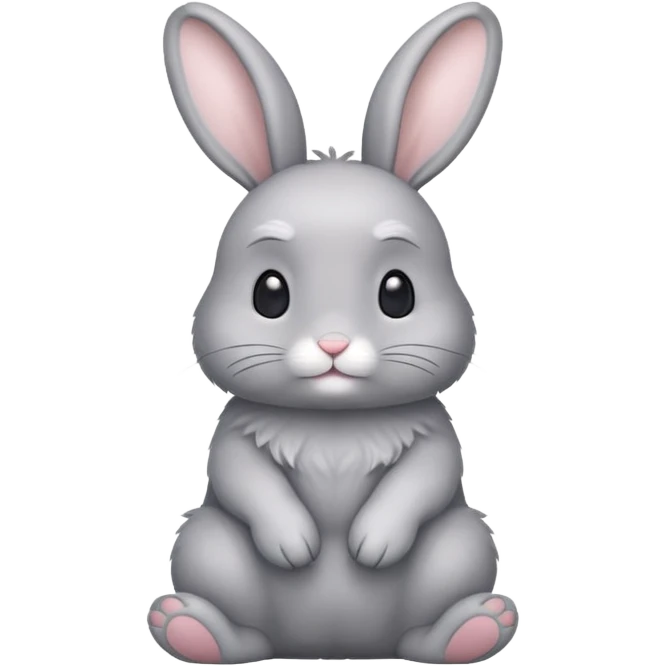 Grey bunny emoji