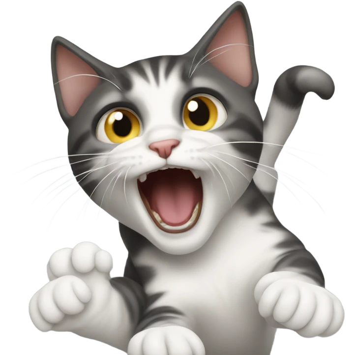 Screaming kitten emoji