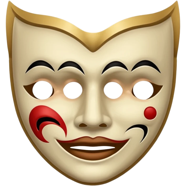 Modern day trump Tragedy comedy mask emoji