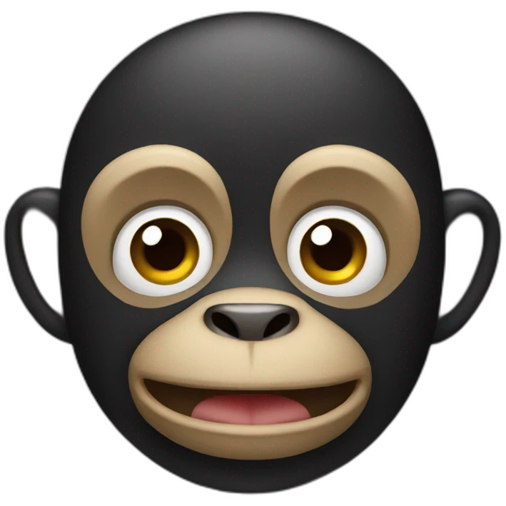cartoon black monkey emoji