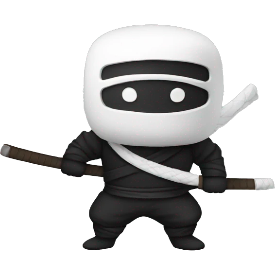 marshmellow shaped ninja emoji