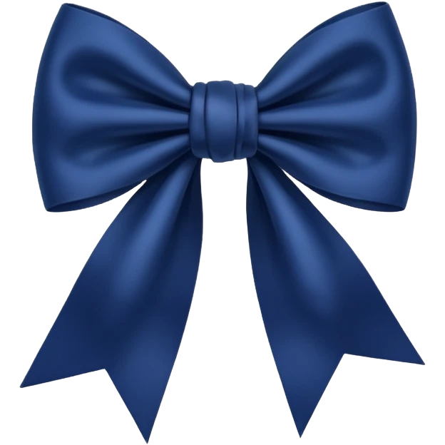 Navy blue bow emoji