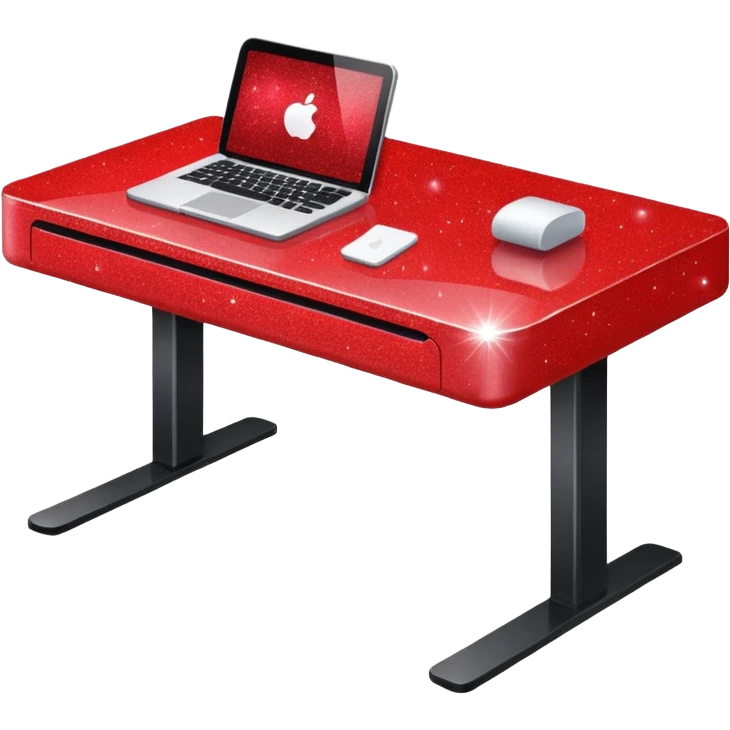 red glitter desk emoji