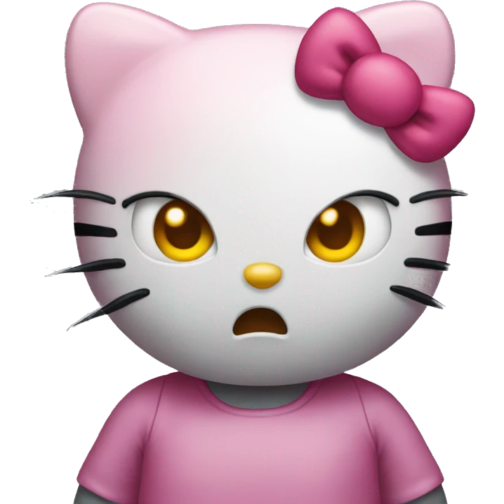 Angry hello kitty emoji