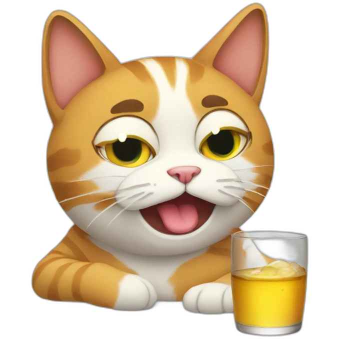 cat drunk emoji