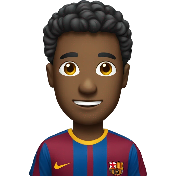 a person in a barcalona shirt emoji