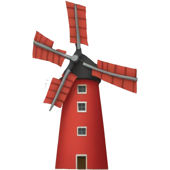 Red windmill emoji