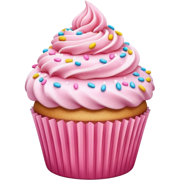 Cupcake with pink icing emoji