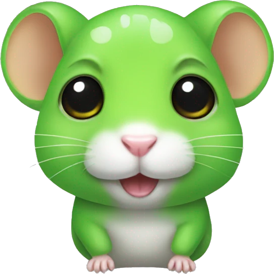 green alien hamster emoji