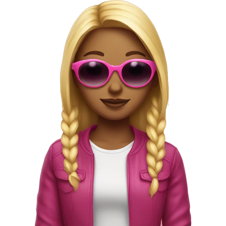 pretty girl and pink sunglasses  emoji