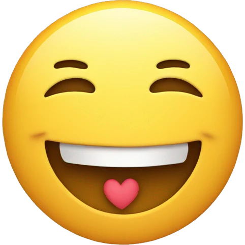 Emoji smile with heart  emoji