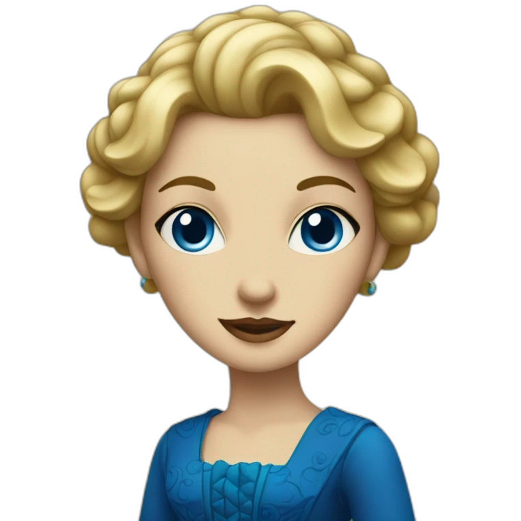 Madame-dorée with blue eyes emoji