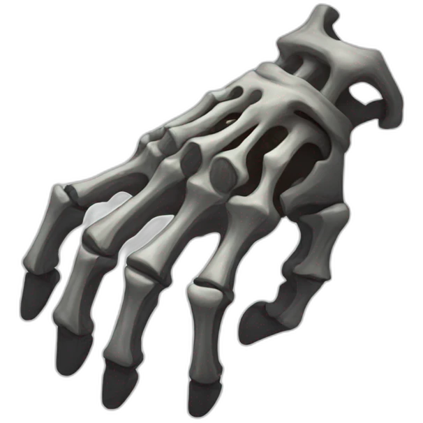 skelington hand emoji
