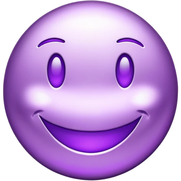 Purple token or coin with a capital letter T and a smiling face emoji