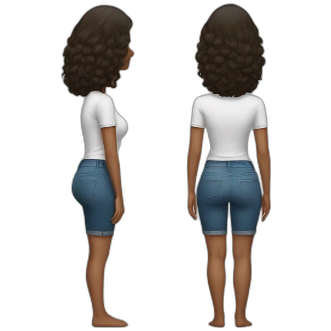 Woman from behind, legs  emoji