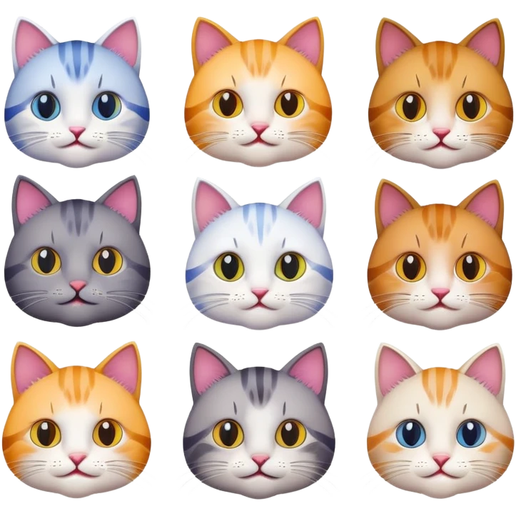 коты с разными эмоциями emoji