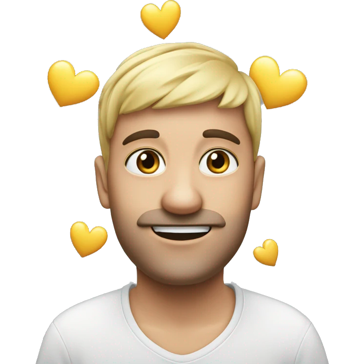 Emoji mit Herzen im Kopf fliegen ￼ emoji