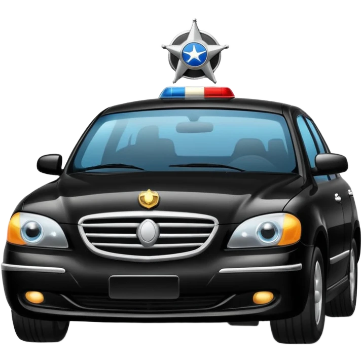 Black car fo officers emoji