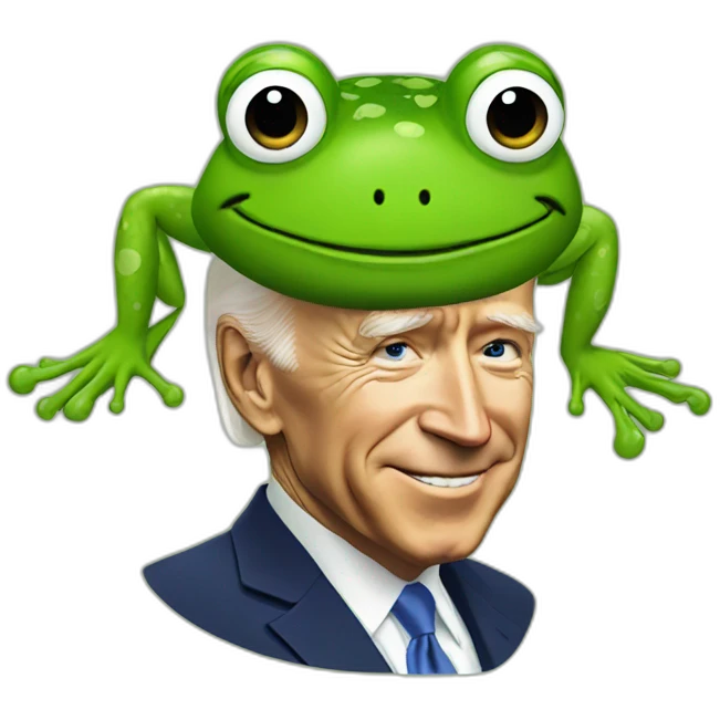 Biden with frog emoji