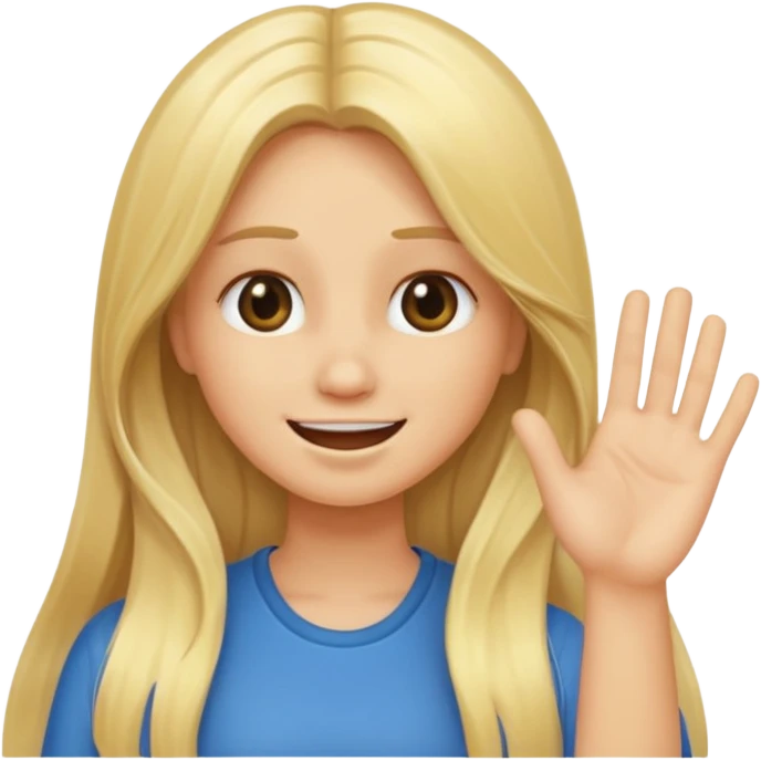 blonde female long hair saying stop smiling funny emoji