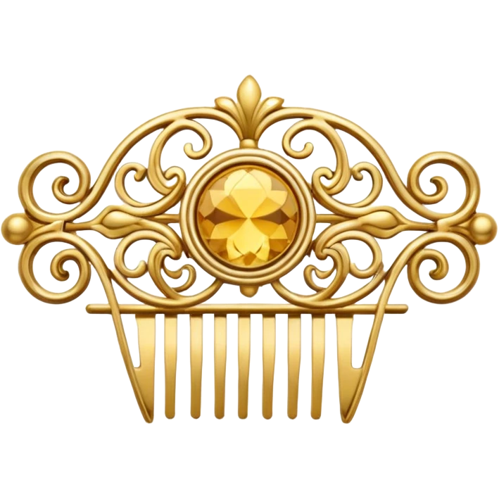 golden hair clip emoji