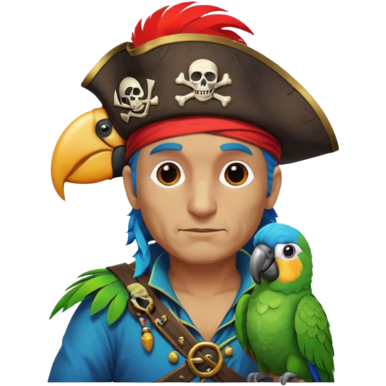 pirate and parrot emoji