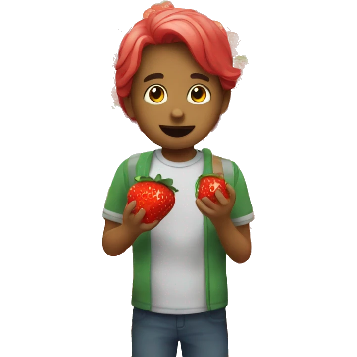 Location eat strawberry  emoji