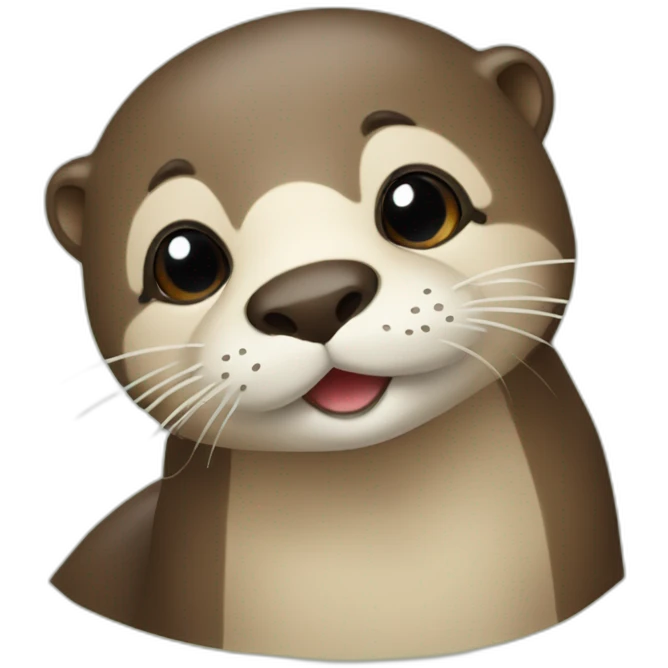 otter with apricot emoji