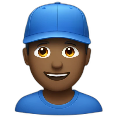 blue-hat emoji