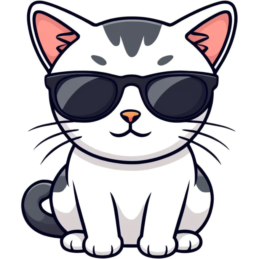 Cat with sunglasses emoji