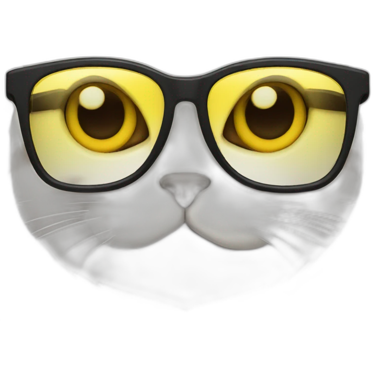 cat with yellow glasses emoji