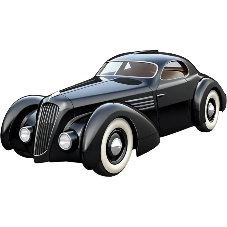  the animated series aerodynamic futuristic Batmobile loosely based on 1936 cord 812 Ford (flat long straight faceted mechanical body) finned stealthy street hot rod  emoji
