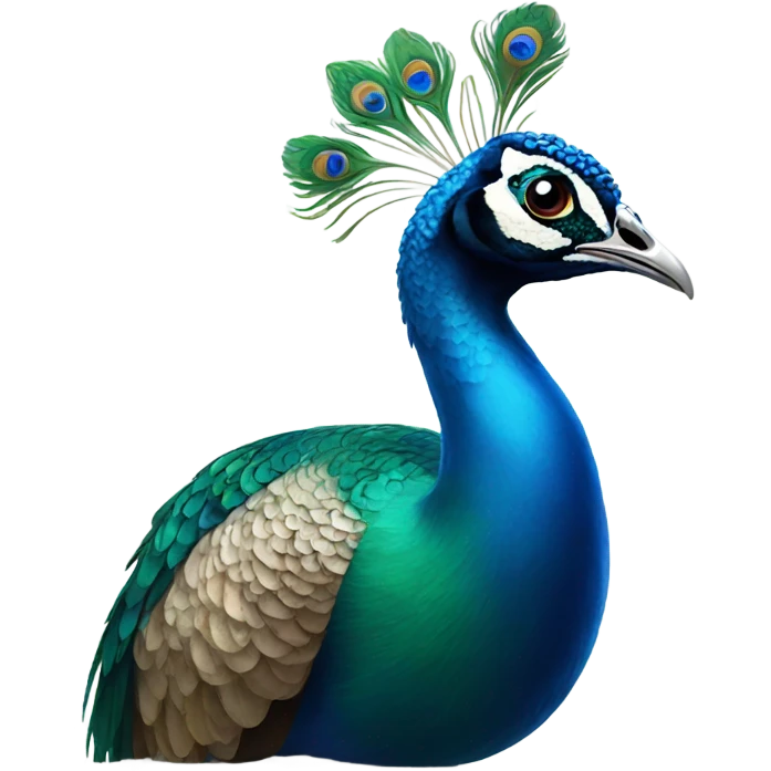 a peacock with a crown on its head emoji