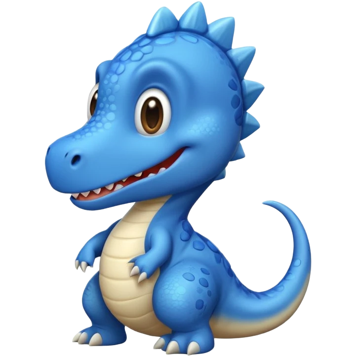 cartoon blue dinosaur with a long tail emoji