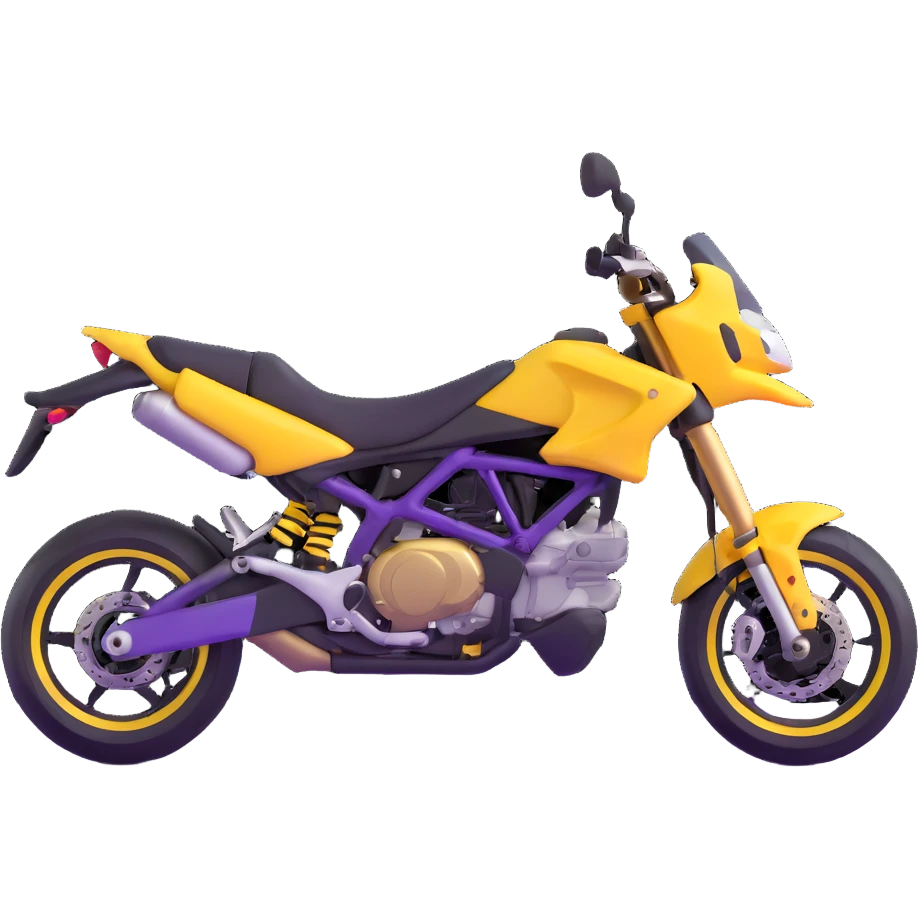 yellow and black super motard motorcycle emoji